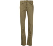 Gerade Jeans mit Schnürung