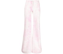Wide-Leg-Jeans mit Print