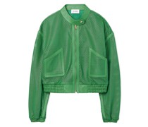 Lederjacke mit Mandarinkragen