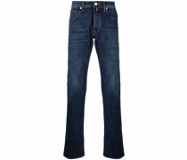 Dunkle Straight-Leg-Jeans