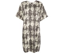 T-Shirtkleid mit Kritzel-Print