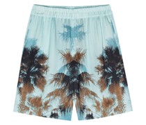 palm-print lightweight shorts