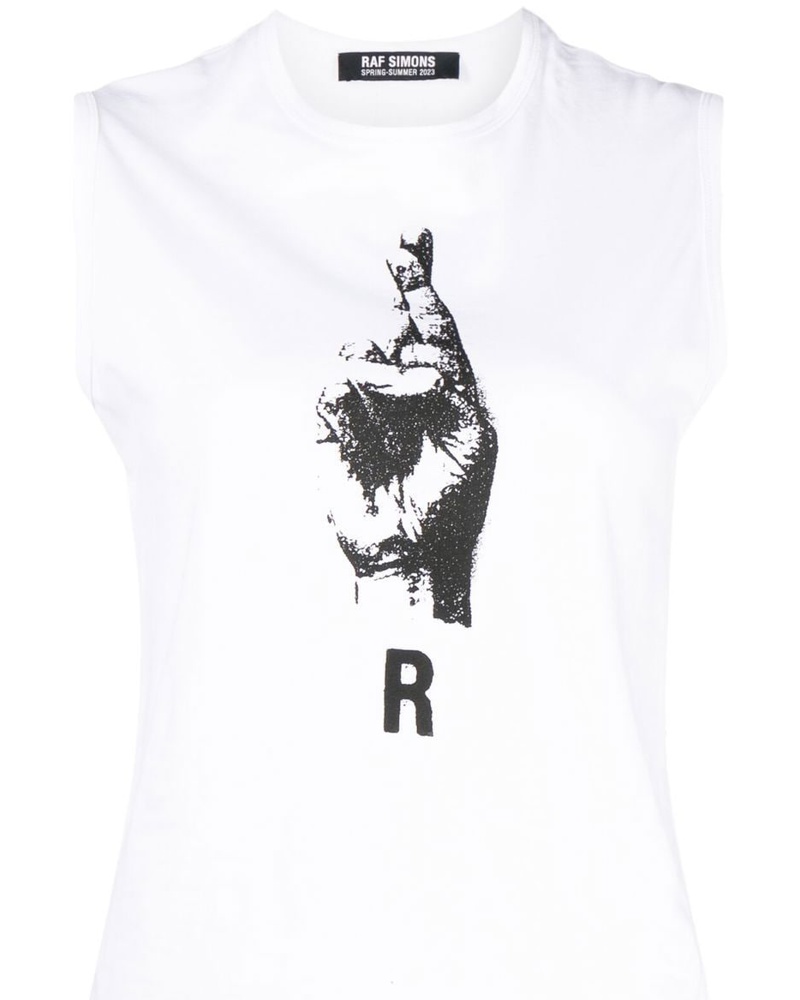 Raf Simons Damen Tanktop mit Hand-Print