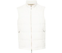 wool-blend quilted gilet