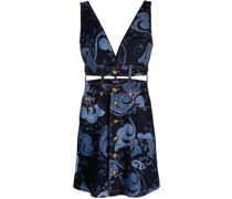 Gerafftes Kleid mit Cut-Out