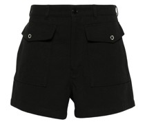 Halbhohe Twill-Shorts