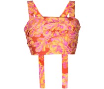 Cropped-Top mit Print