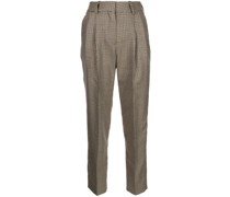 Gerade Hose mit Hahnentrittmuster