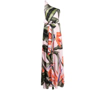 One-Shoulder-Kleid mit Print