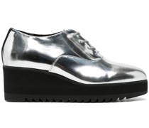 Schnürschuhe im Metallic-Look