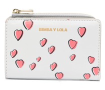 heart-print leather purse
