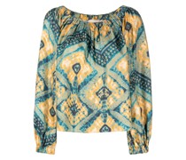 Nadya Seidenbluse mit Sternbild-Print