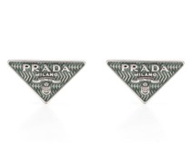Dreieckiger Ohrring mit Logo