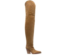 Overknee-Stiefel mit Kristallen