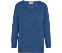 fine-knit V-neck Pullover