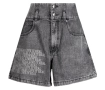 Hoch sitzende Jeans-Shorts