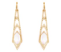 Lange 'Crystal Haze' Ohrringe aus Gelbgold und Diamanten