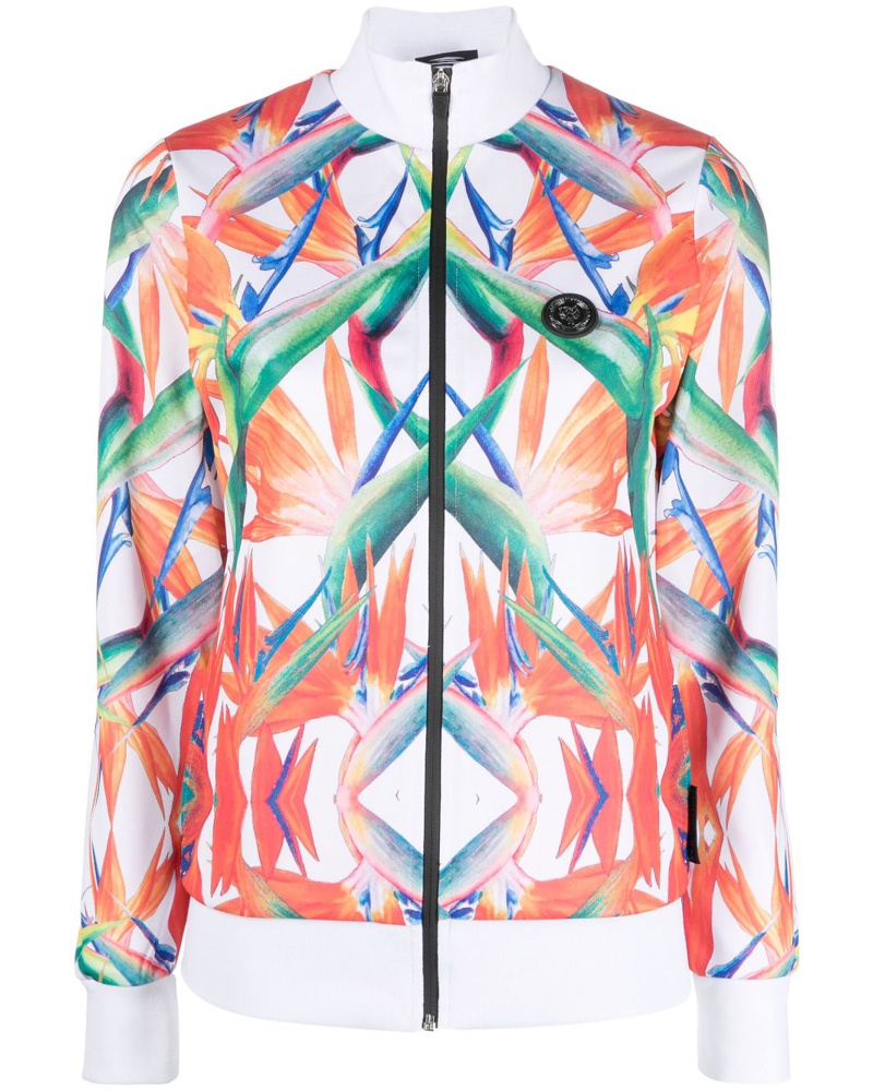 Philipp Plein Damen Jacke mit botanischem Print