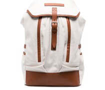 Rucksack mit Lederbesatz