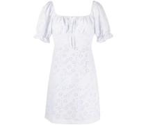 embroidered cotton short dress