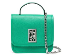 Schultertasche mit Logo-Schild