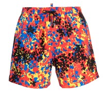 Kurze Shorts mit abstraktem Print