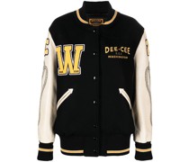 Collegejacke mit Logo-Stickerei