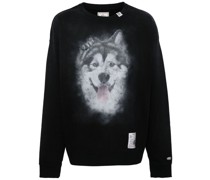 Sweatshirt mit Hunde-Print