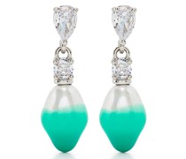 crystal-embellished dangle earrings