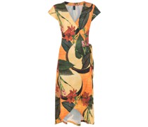 Wickelkleid mit Blumen-Print