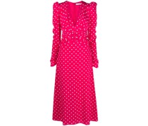 Langärmeliges Kleid mit Polka Dots