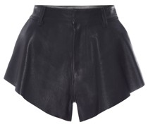 Ledershorts mit weitem Bein