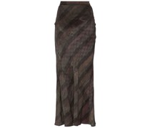long silk blend skirt