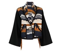 Cropped-Jacke mit Fransen