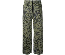 Gerade Hose mit grafischem Print