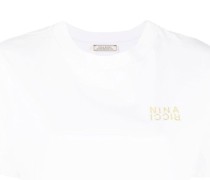 T-Shirt mit Logo-Stickerei