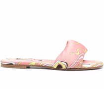 Sandalen mit abstraktem Print