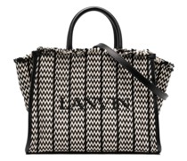 Handtasche mit Fischgrätenmuster