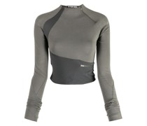 Cropped-Top mit Stehkragen
