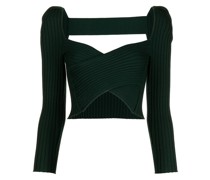 Cropped-Bluse in Wickeloptik