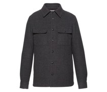 long-sleeved wool shirt jacket