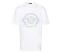 T-Shirt mit Medusa-Stickerei