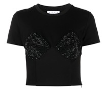 Verziertes Cropped-T-Shirt
