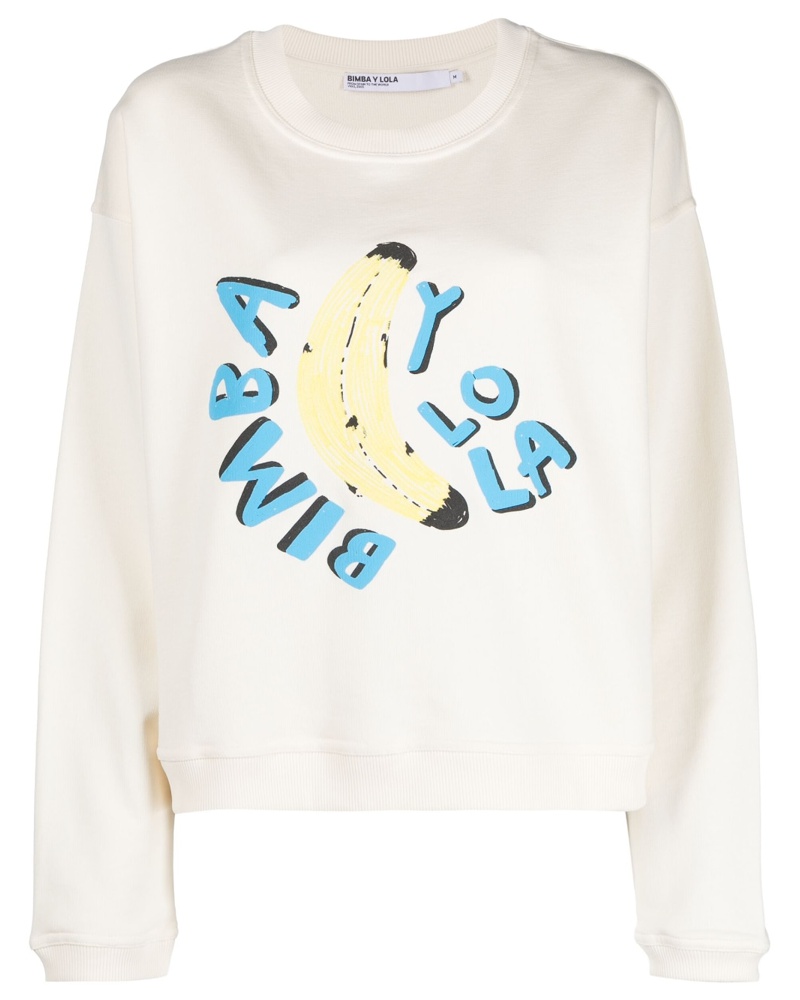 BIMBA Y LOLA Damen Sweatshirt mit Logo-Print