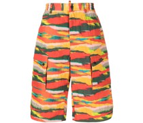 Cargo-Shorts mit abstraktem Print