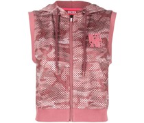 Ärmelloser Hoodie mit Camouflage-Print