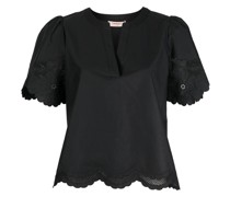 Bluse mit Lochstickerei