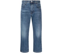 Tief sitzende Cropped-Jeans