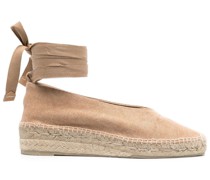 Wedge-Espadrilles mit Schnürung