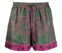 Aloe Seidenshorts mit Blumen-Print